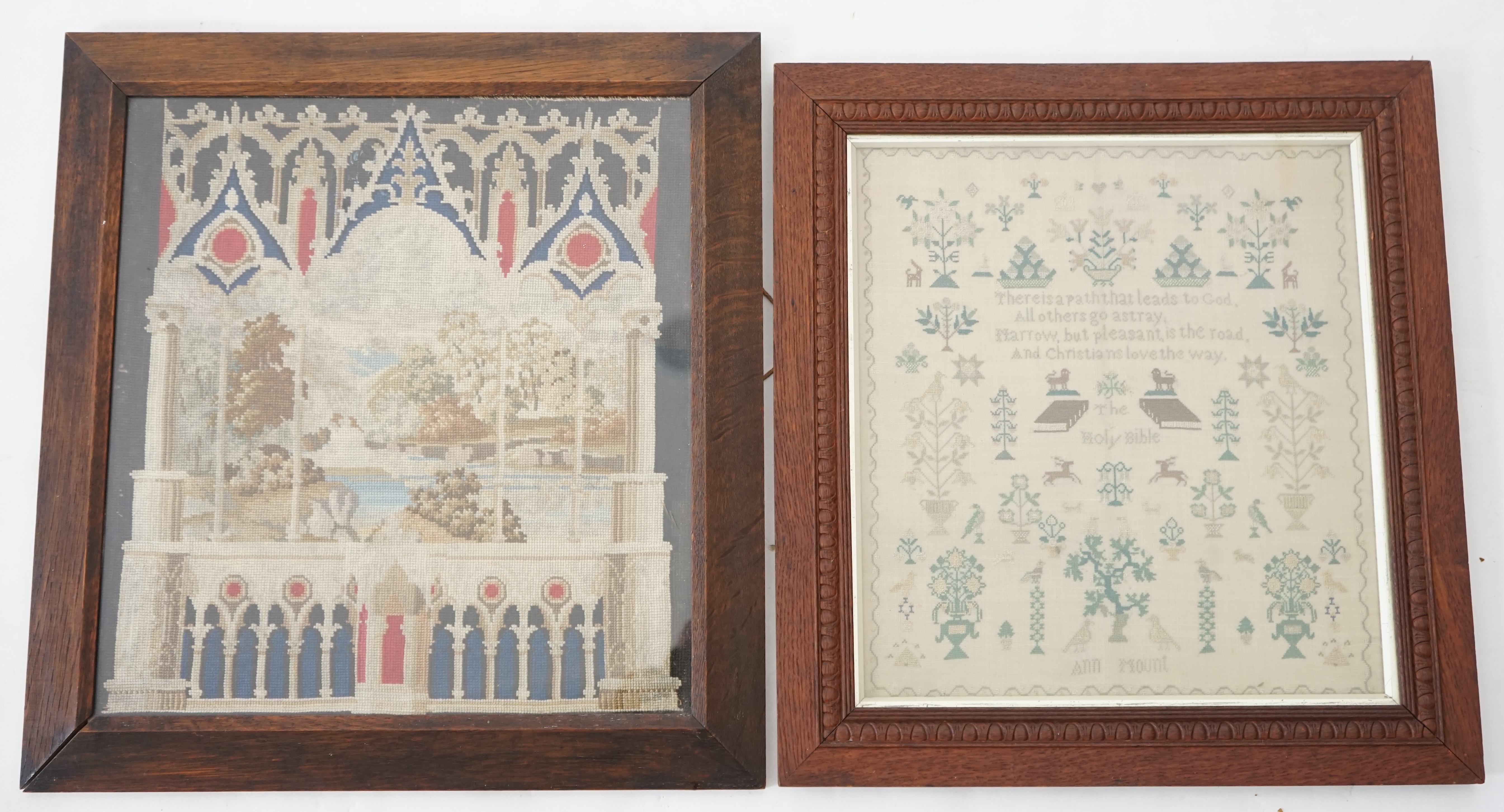 An early 19th century needlework sampler by Ann Mount